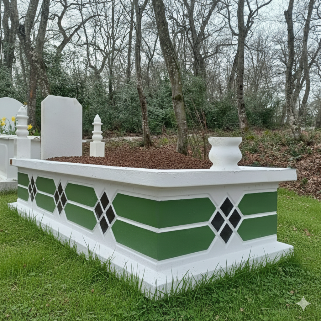 (PREMİUM) Mevlana Yeşili Mezar (Mermer Minare ve Suluklu)
